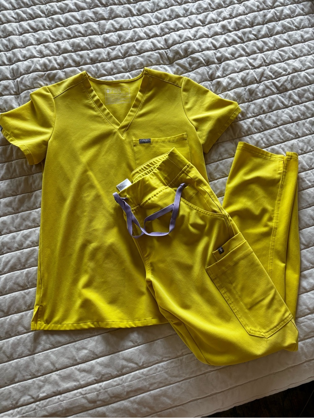 FIGS Women's Scrub Set in Lifesaver Yellow